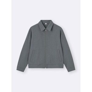 GU Gray Zip Up Jacket / Minimalist Relaxed Streetwear Utility Layer / Size S